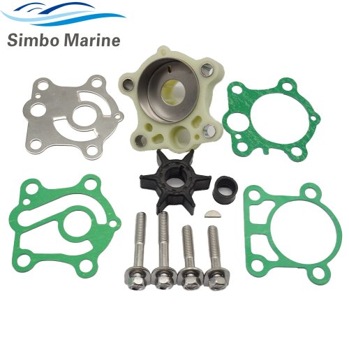 Kit de reparação da bomba de água com carcaça para Yamaha fora de borda 2 tempos 25 CV 30 CV 3 cilindros barco 6J8-W0078-00 01 A1 A2 C2