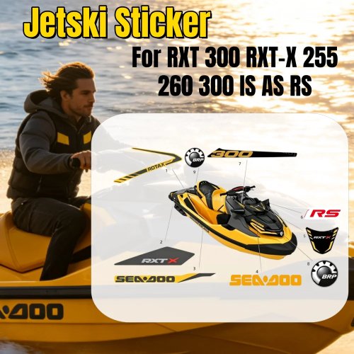 Pegatina Vinilo para Jet Boat SEADOO RXT300 Accesorios Jetski Impermeables para BRP Sea-Doo RXT300