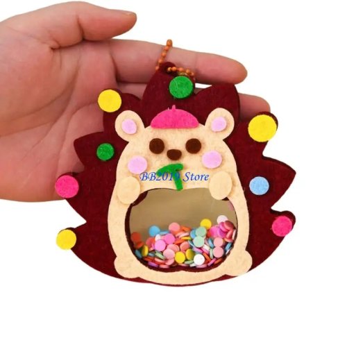 Kit de manualidades de tela no tejida para crear colgantes de animales, ideal para estimulación temprana en niños