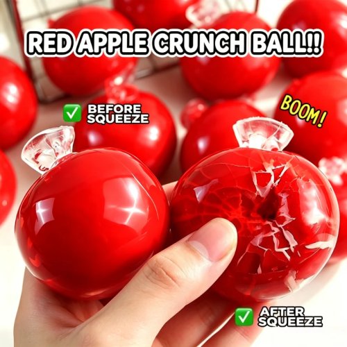 Jouet anti-stress fruit Crispy Pinch – Balle à presser en argile et cire faite main avec son croustillant, douce et rebond lent