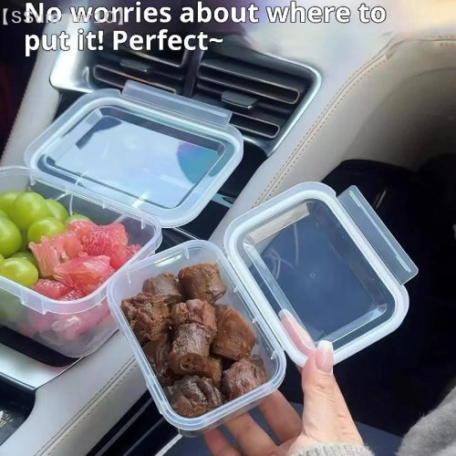 密閉式長方形冷蔵庫保存容器 蓋付き 電子レンジ対応プラスチックフードコンテナ ランチボックス