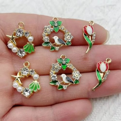 10 ชิ้น เครื่องประดับโลหะผสม ซีรีส์ชีววิทยาทางทะเล – เปลือกหอย หอยสังข์ ดาวทะเล นก สำหรับทำสร้อยคอและกำไล DIY