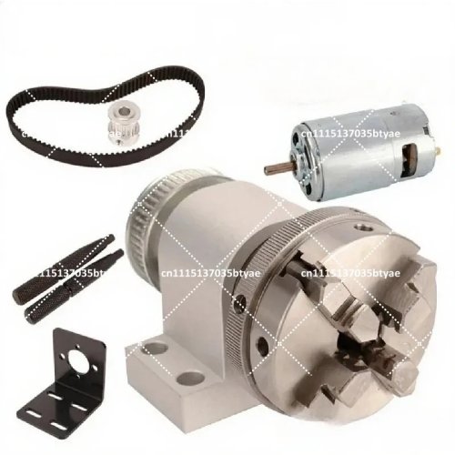 Mini Woodworking Lathe Bead Maker 63 4-Jaw Chuck 65 Large Through-Hole Spindle 80 3-Jaw Clamp