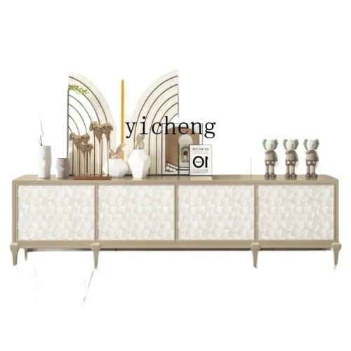 Massivholz TV-Schrank Modern Minimalistisch Leichter Luxus Kleine Wohnung Wohnzimmer TV-Kommode mit Couchtisch