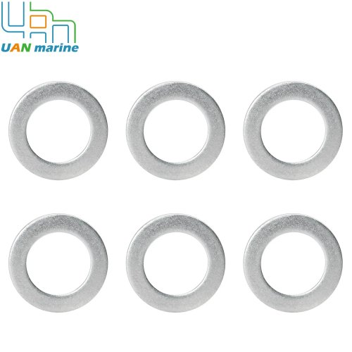 6 Pcs Oil Drain Plug Gasket 20mm for Yamaha Outboard Engine F100 F115 F150 F15 - 90430-14M09-00, 90430-14228