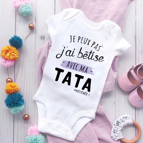 I Can't I Messed Up with My Favorite Aunt Body Bebé Estampado, Mameluco Divertido para Recién Nacido, Jumpsuit de Manga Corta para Bebé, Ropa de Bebé