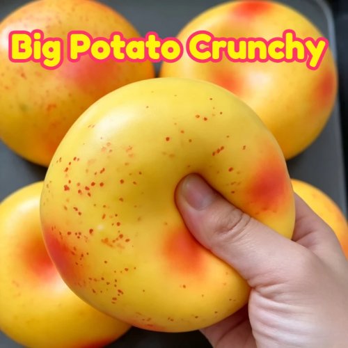 ลูกบอลคลายเครียดมันฝรั่ง Crunchy Squishy – ของเล่นฟิดเจ็ตมันฝรั่งกรอบ บีบได้ ASMR งานแฮนด์เมดสำหรับผู้ใหญ่