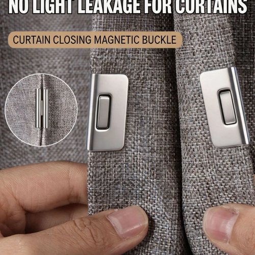 Strong Magnetic Curtain Clips, Nail-Free Blackout Curtain Holders, Prevent Light Leakage for Bedroom and Office