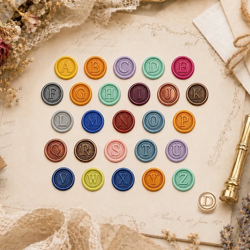 26 Teste di Timbro per Sigillo in Cera in Ottone Dorato con Lettere Mini e Manici in Metallo a Forma di Bambù per la Creazione di Biglietti d'Auguri, 74x15mm