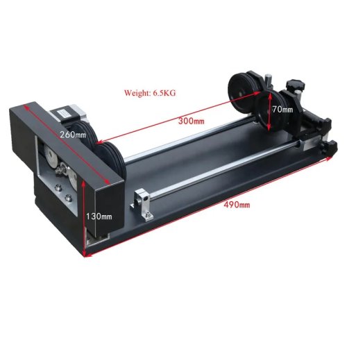 Phụ kiện xoay 4 bánh cho máy khắc và cắt laser CO2 - Xoay trục Z