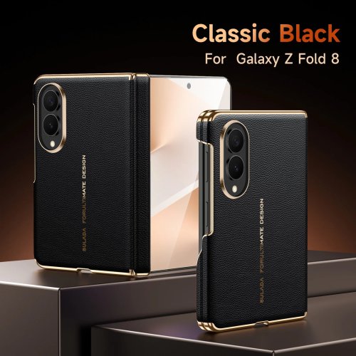 Etui na Samsung Galaxy Z Fold 8 Wide, Luksusowa matowa skóra, Przyjazne dla skóry, Ultracienkie, Magnetyczne ładowanie bezprzewodowe, Odporne na wstrząsy
