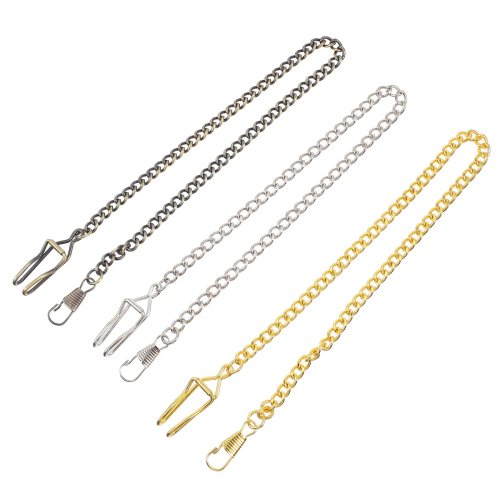 3 cadenas vintage para reloj de bolsillo – cadenas colgantes de metal de alta calidad para hombre y mujer, cadena retro para bolso