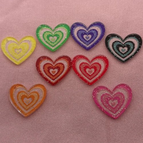 10 stuks acryl hart hanger voor DIY sieraden maken, oorbellen, kettingen, sleutelhangers, accessoires