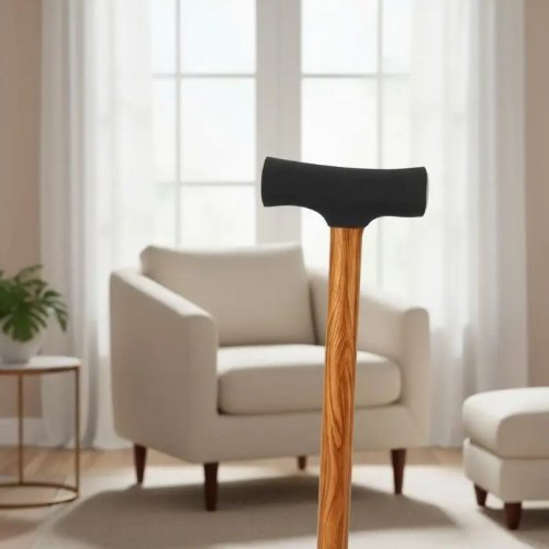1Pz Coprimanico per Stampella Ammortizzante - Imbottitura per Bastone Morbida Antiscivolo Regolabile, Accessorio per Camminare all'Aperto