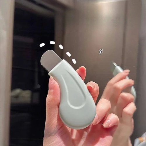 1 pc Blackhead Remover Tool, Silicone Nose Scraper, Deep Cleansing Facial Exfoliator (Green and Pink)