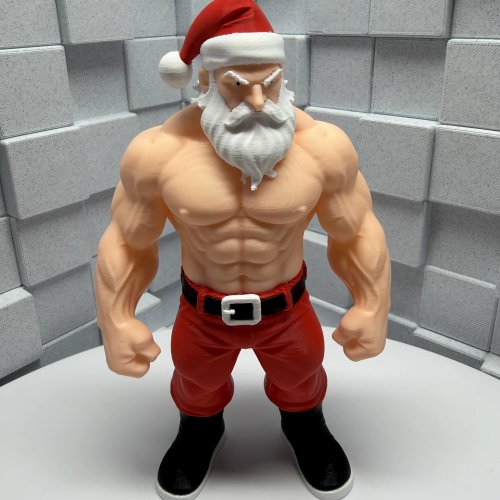 Figura colecionável de Pai Natal musculado premium, nova edição, decoração criativa para secretária e casa
