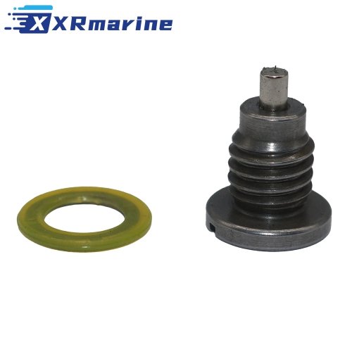 2 Conjuntos Kit de Parafusos Tampão de Drenagem da Caixa de Engrenagens Marítima para Mercury Mariner 18-300 HP 10-14834A1