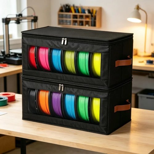 3Dプリンター用フィラメント収納袋 防湿 透明窓付き 折りたたみ式 1kg PLA/PETG/TPU/ABS対応