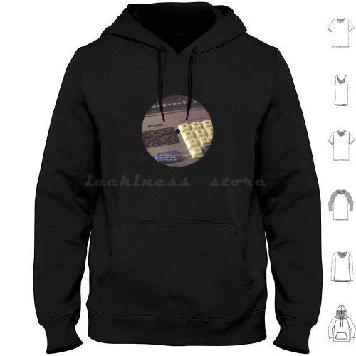 เสื้อฮู้ด Aphex Twin Side B Vinyl Record Print ผ้าคอตตอนแขนยาว