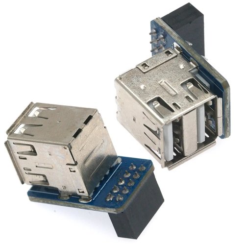 9-Pin USB to 2-Port USB 2.0 Adapter Expansion Board for Motherboard