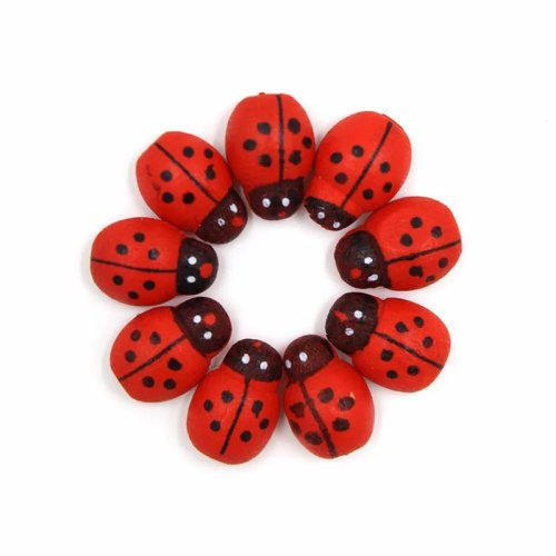 자가접착 미니 무당벌레 목재 공예품 어린이 홈데코 장식 DIY 아트 프로젝트
