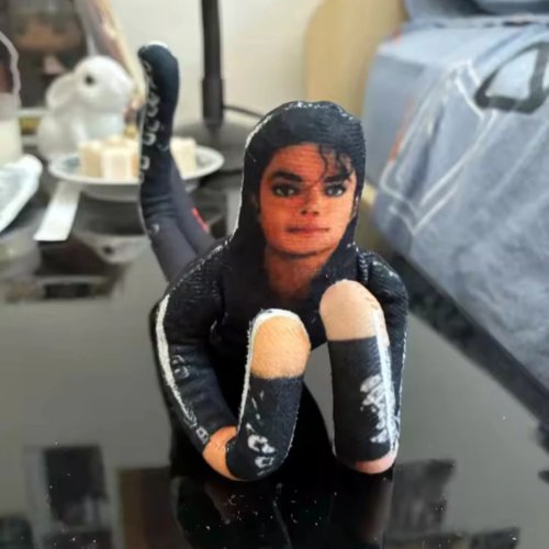 Muñeco de Peluche Michael Jackson 2026, Figura Rellena de Cosplay con Articulaciones Móviles, Decoración de Habitación Regalo