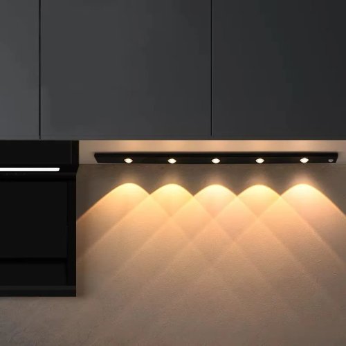Ultra Thin LED Under Cabinet Light with Motion Sensor, Wireless, Dimmable, 3 Colors for Kitchen, Bedroom, Wardrobe