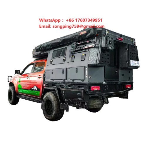Cellule en aluminium pour camion plateau avec climatisation portable et fenêtre de toit | Ranger, Hilux