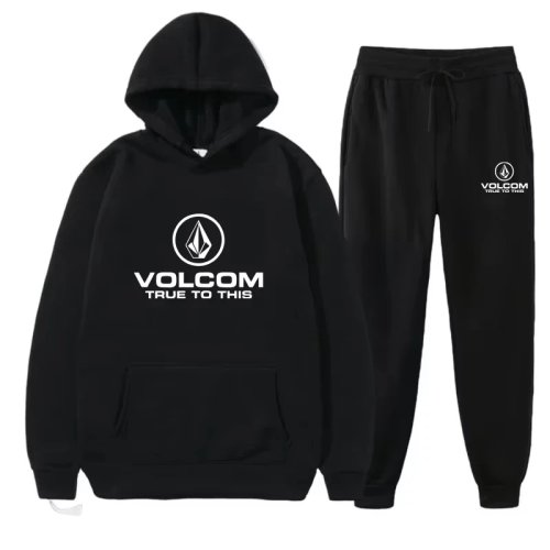Bộ đồ thể thao nam 2026 mới 2 món rộng rãi – Áo hoodie dây rút & Quần jogger, đồ mặc nhà in họa tiết mùa thu dạo phố