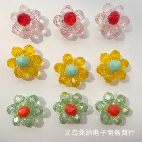 Premium Handmade Sunflower Croc Charms Beaded Shoe Decoration DIY Buckle Material