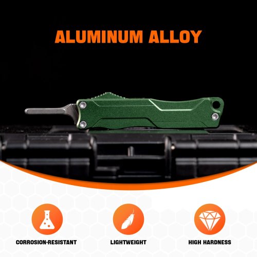 Mango de cuchillo de hobby CNC verde de alta calidad, versátil y portátil, compatible con cuchillas nº 11 (cuchillas no incluidas)