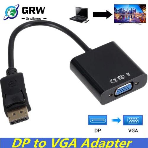 Cáp chuyển đổi DisplayPort sang VGA, đầu chuyển DP đực sang VGA cái cho PC, laptop, HDTV, màn hình, máy chiếu