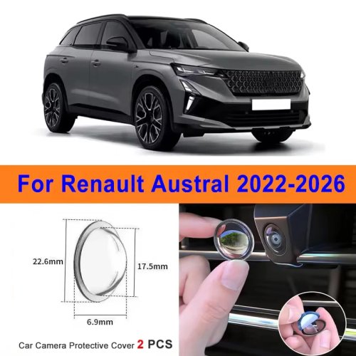 2Pcs 360 Reverse Camera Lens Protector Cover Anti-Scratch PC Sticker for Renault Austral 2022-2026