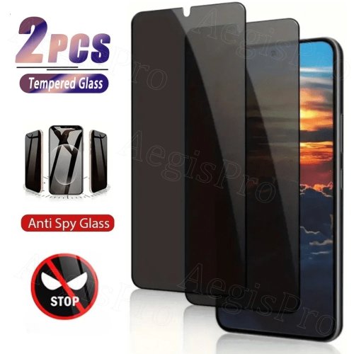 2 Stuks Anti-Spionage Screenprotector van Gehard Glas voor Galaxy S25 S24 Ultra S23 S21 S22 Plus en Samsung S25 Edge S24 S23 S21 FE