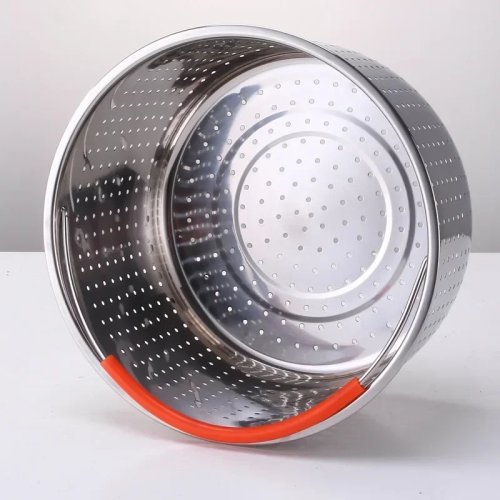 3/6/8L Stainless Steel Steamer Basket, Instant Pot Accessories, Silicone Covered Handle, Draining Steam Basket