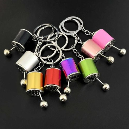 Car Gear Shift Keychain Metal Pendant Keyring