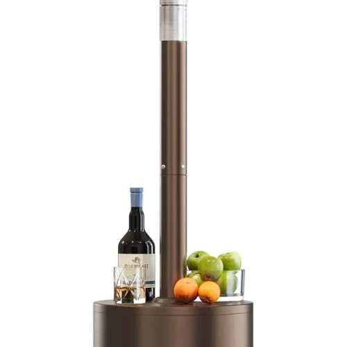 50,000 BTU Patio Heater with Round Table, Stainless Steel Burner, and Wheels for Outdoor Use