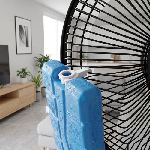 4 cái Phụ kiện giá đỡ quạt kẹp túi đá làm mát nhà mùa hè, quạt tuần hoàn không khí gia đình