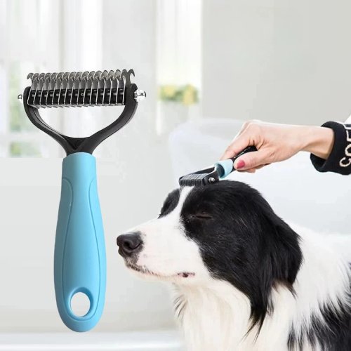 Professional Pet Grooming Comb Brush – Cat & Dog Hair Removal & Shedding Tool, Puppy Fur Trimmer
