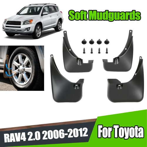 4 ชิ้น บังโคลน ไม่ต้องเจาะ สำหรับ Toyota RAV4 2.0 2006-2012