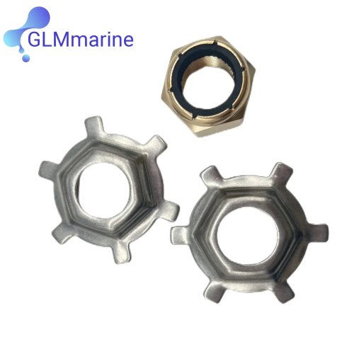 Propellermoer en borgring set voor MerCruiser Sterndrive Alpha One Bravo 1 2 3 - 11-52707A1, 11-52707A2, 11-52707Q1, Sierra 18-3701