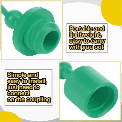 ABJS 10 Sets Hydraulic Dust Caps & Plugs, Quick Coupler Cover for 1/2-Inch Flat Face Couplings