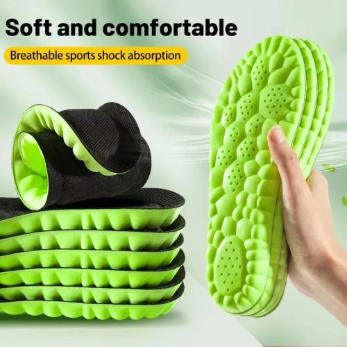 4D Sports Insoles, Super Soft Shoe Sole Pads for Shock Absorption, Arch Support, Orthopedic Inserts for Feet