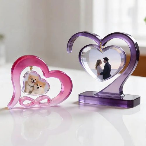 Heart-shaped Silicone Mold for DIY Epoxy Resin Photo Frame