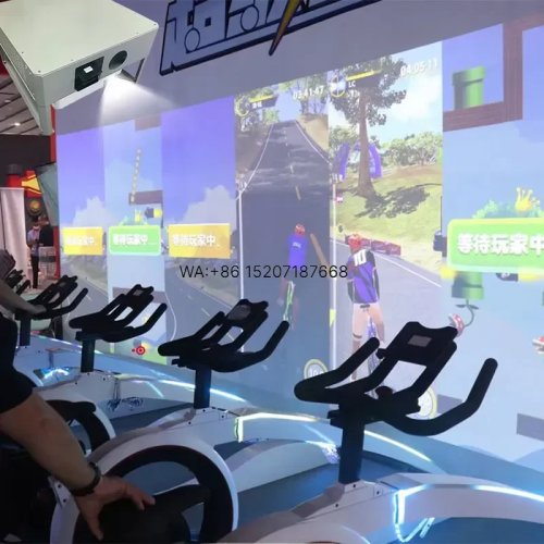 Smart Interactive Indoor Cycling Game with Projection for Kids - Sports Training Bike Equipment
