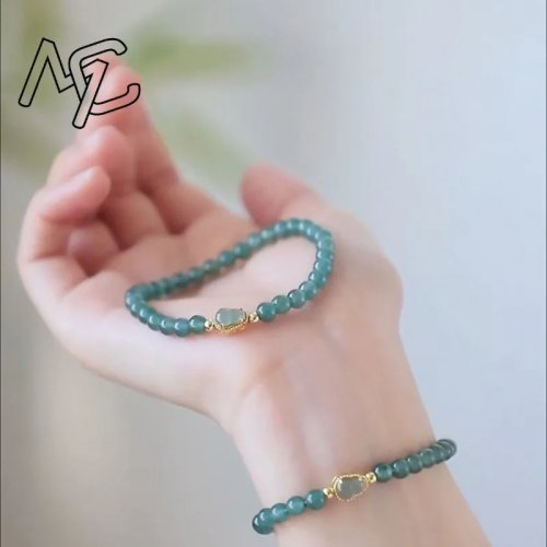 سوار يشب ماء أزرق طبيعي على شكل قرع، كالسيدوني، مجوهرات رائعة ومثيرة للشباب، الأكثر مبيعاً، هدية العطلات