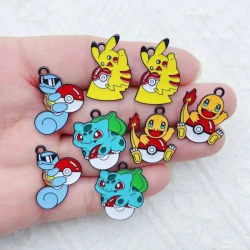 10Pcs Alloy Drip Oil Cartoon Charms Pendants for DIY Jewelry Making, Earrings & Keychain Accessories