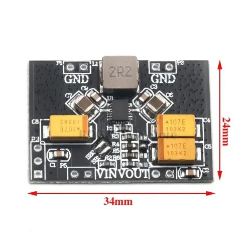 TPS63020 自動昇降圧DC-DCコンバータモジュール 2.5V 3.3V 4.2V 5V リチウム電池用 低リップル