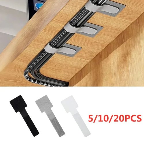 20/10/5 PCS Reusable Cable Ties, Nylon Cable Organizer Straps for Mouse & Earphone Wire Management, Adjustable Loop Ties