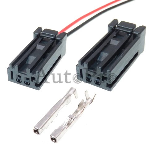 1 Set 2-Hole AC Assembly Car Cable Connector 90980-12D25 02HEB-B-B Unsealed Electrical Socket Plug